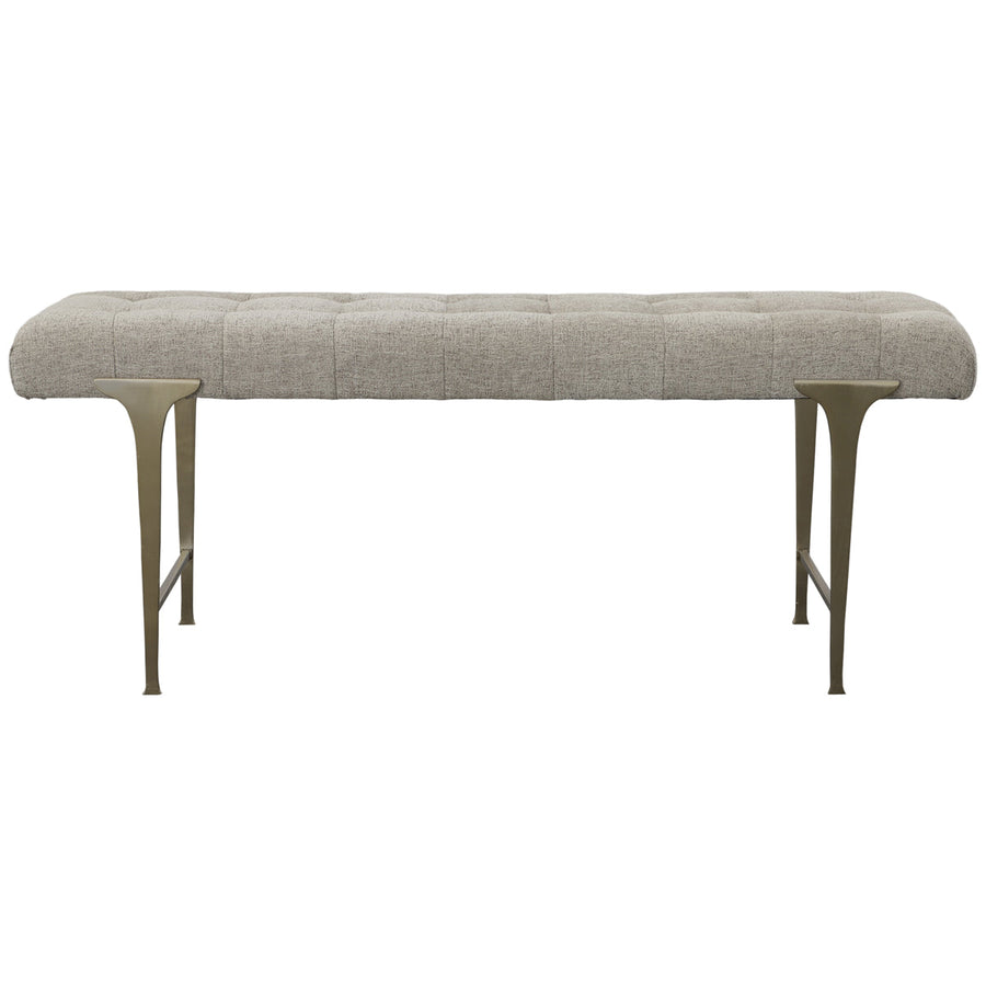 Uttermost Imperial Upholstered Gray Bench