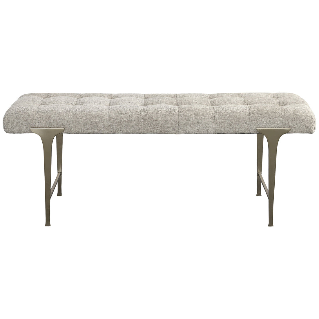 Uttermost Imperial Upholstered Gray Bench