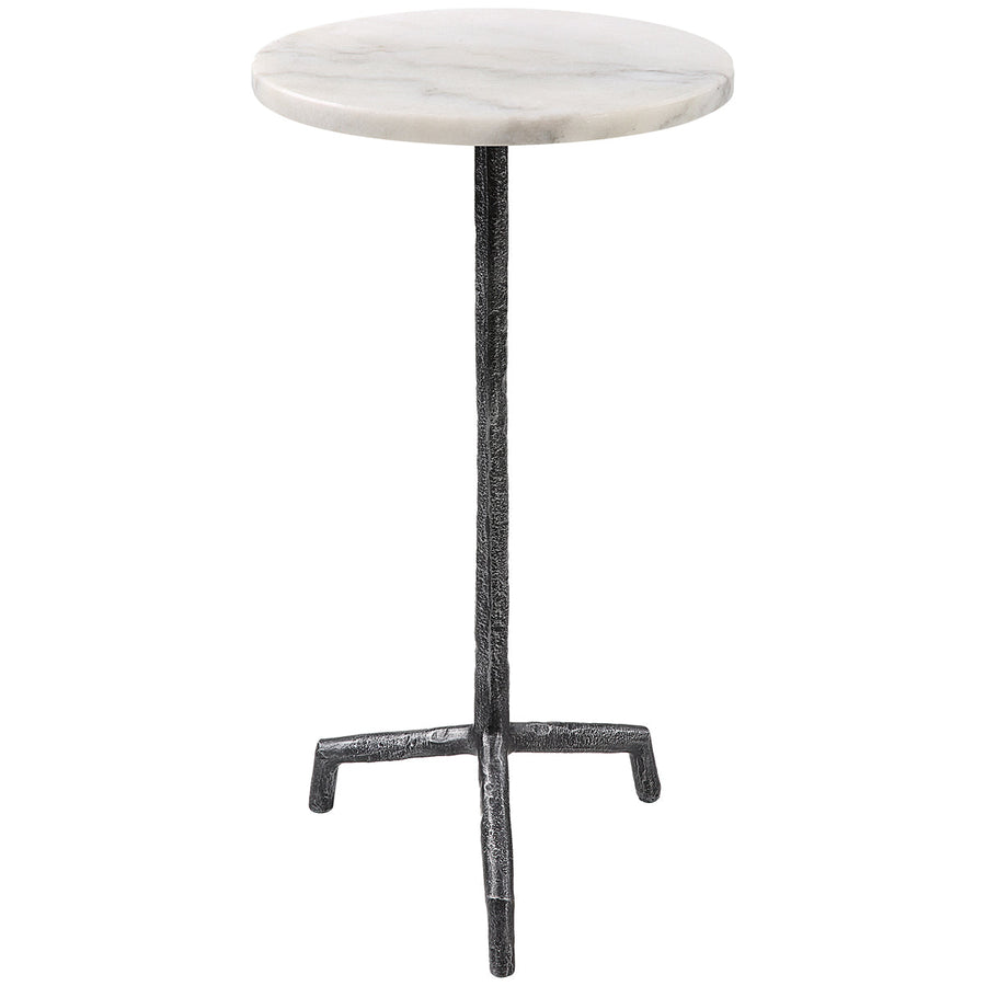 Uttermost Puritan White Marble Drink Table