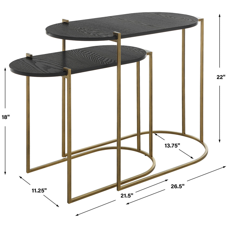 Uttermost Aztec Wood Nesting Tables, 2-Piece Set