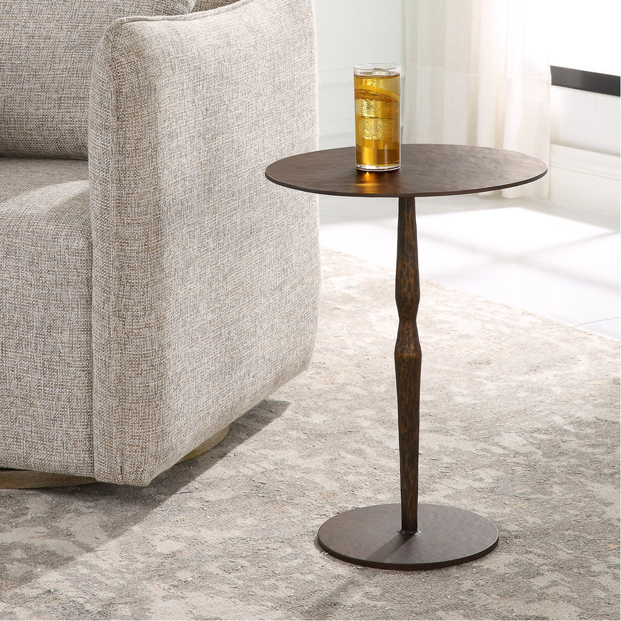 Uttermost Industria Copper Bronze Accent Table