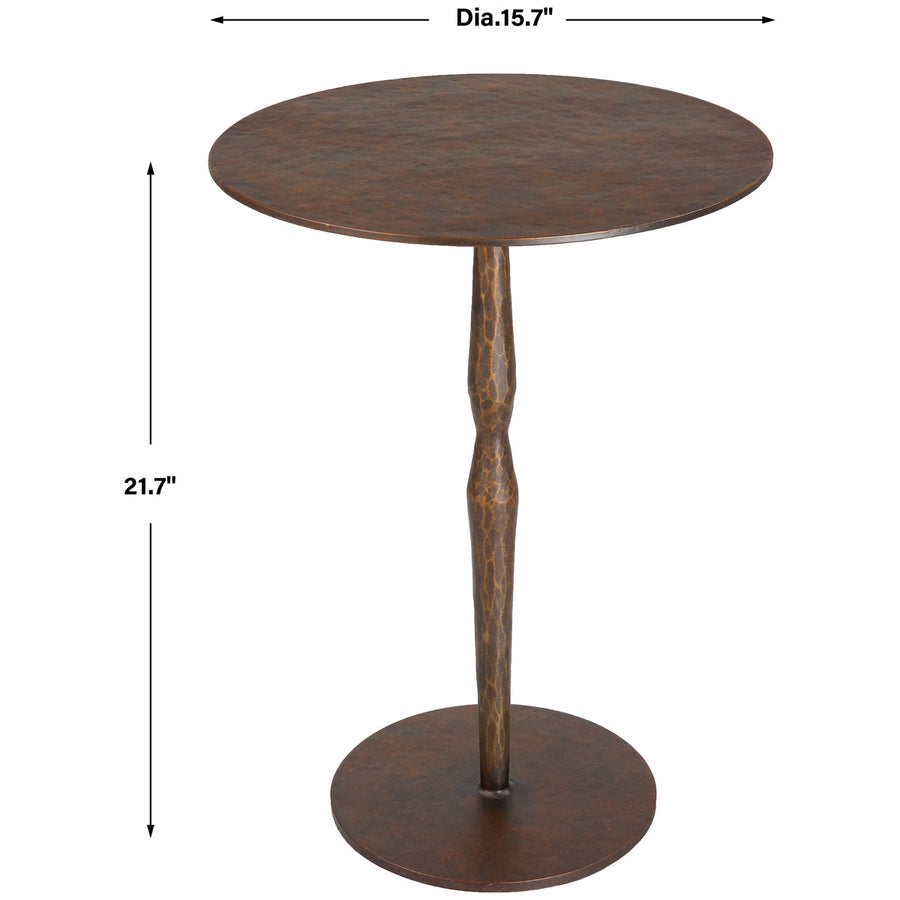 Uttermost Industria Copper Bronze Accent Table