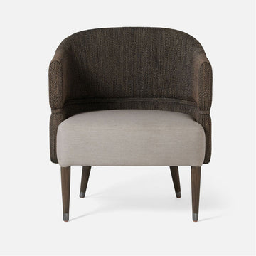 Made Goods Olina Two-Tone Barrel Lounge Chair in Dark Mocha Lampakanay