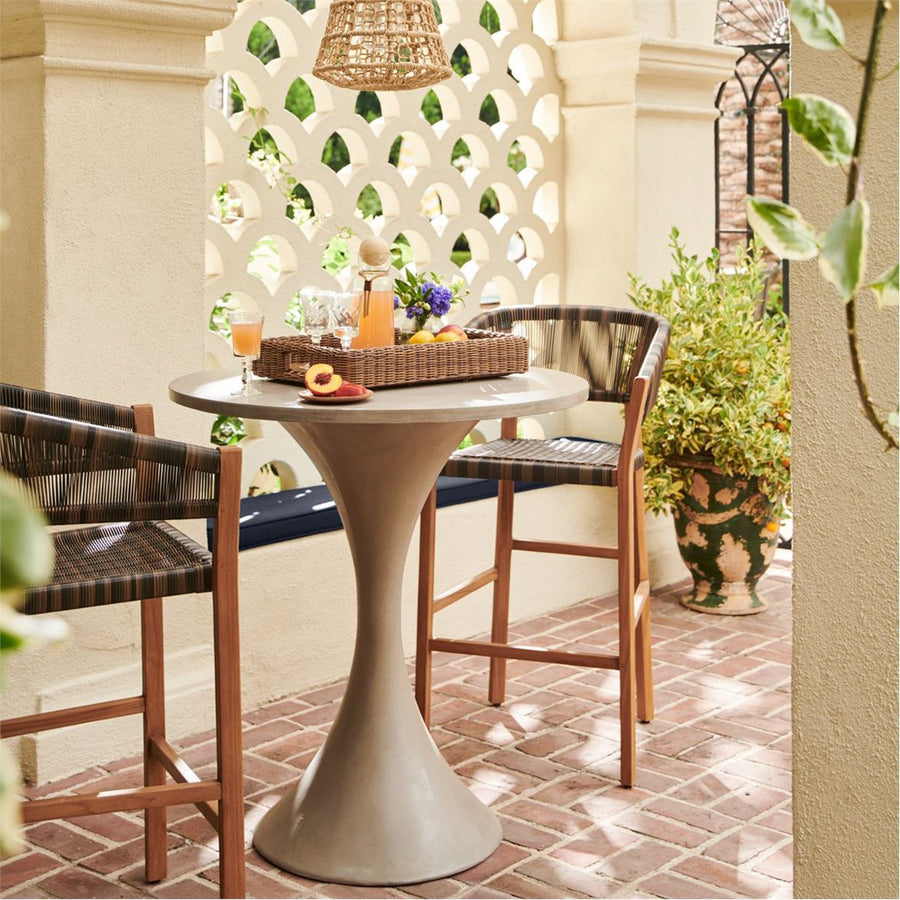 Made Goods Omni Hourglass Cement Outdoor Bar Table