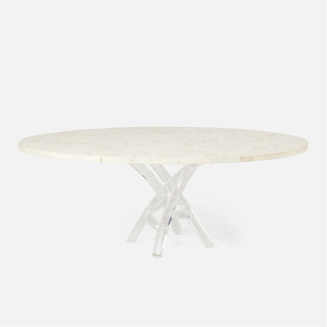 Made Goods Oswell Dining Table in Zinc Metal