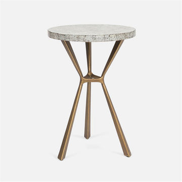 Made Goods Paislee Iron Tripod Table in Shell