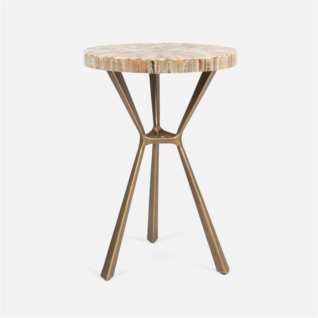 Made Goods Paislee Iron Tripod Table in Shell