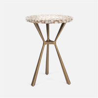 Made Goods Paislee Iron Tripod Table in Shell