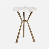 Made Goods Paislee Iron Tripod Table in Shell