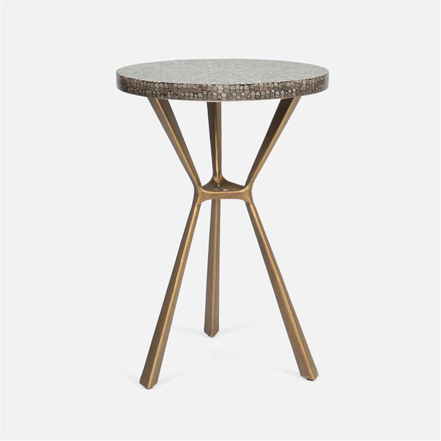 Made Goods Paislee Iron Tripod Table in Shell