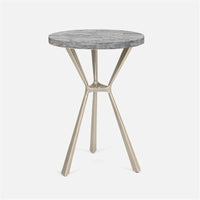 Made Goods Paislee Iron Tripod Table in Stone