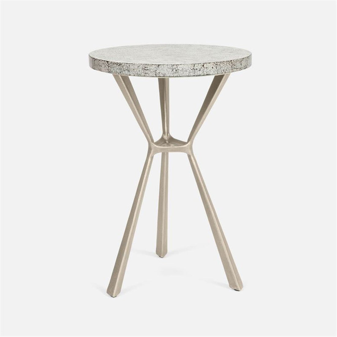 Made Goods Paislee Iron Tripod Table in Shell