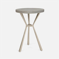 Made Goods Paislee Iron Tripod Table in Faux Shagreen