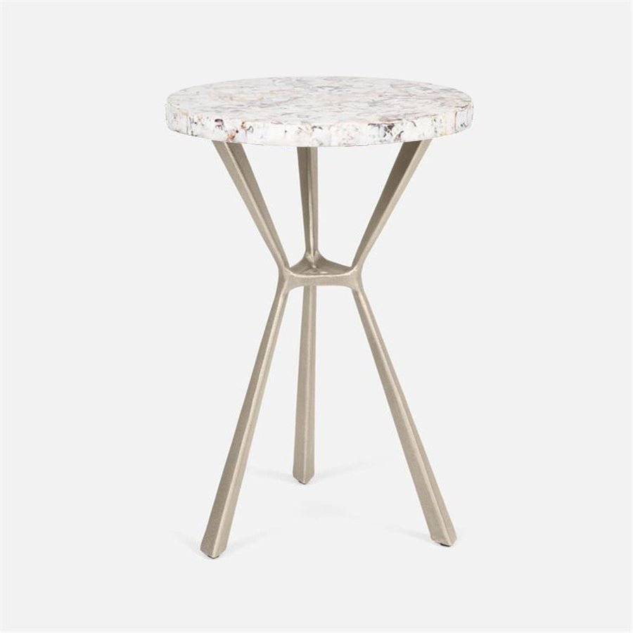 Made Goods Paislee Iron Tripod Table in Shell