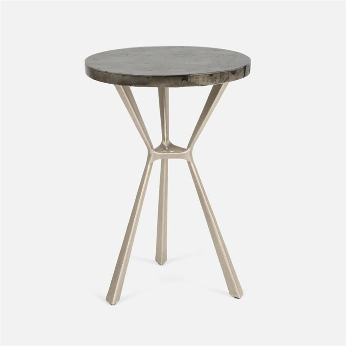 Made Goods Paislee Iron Tripod Table in Pyrite