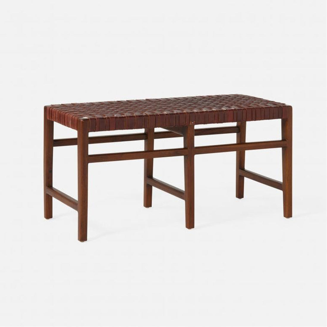 Made Goods Percy Full-Grain Leather Mid-Size Bench