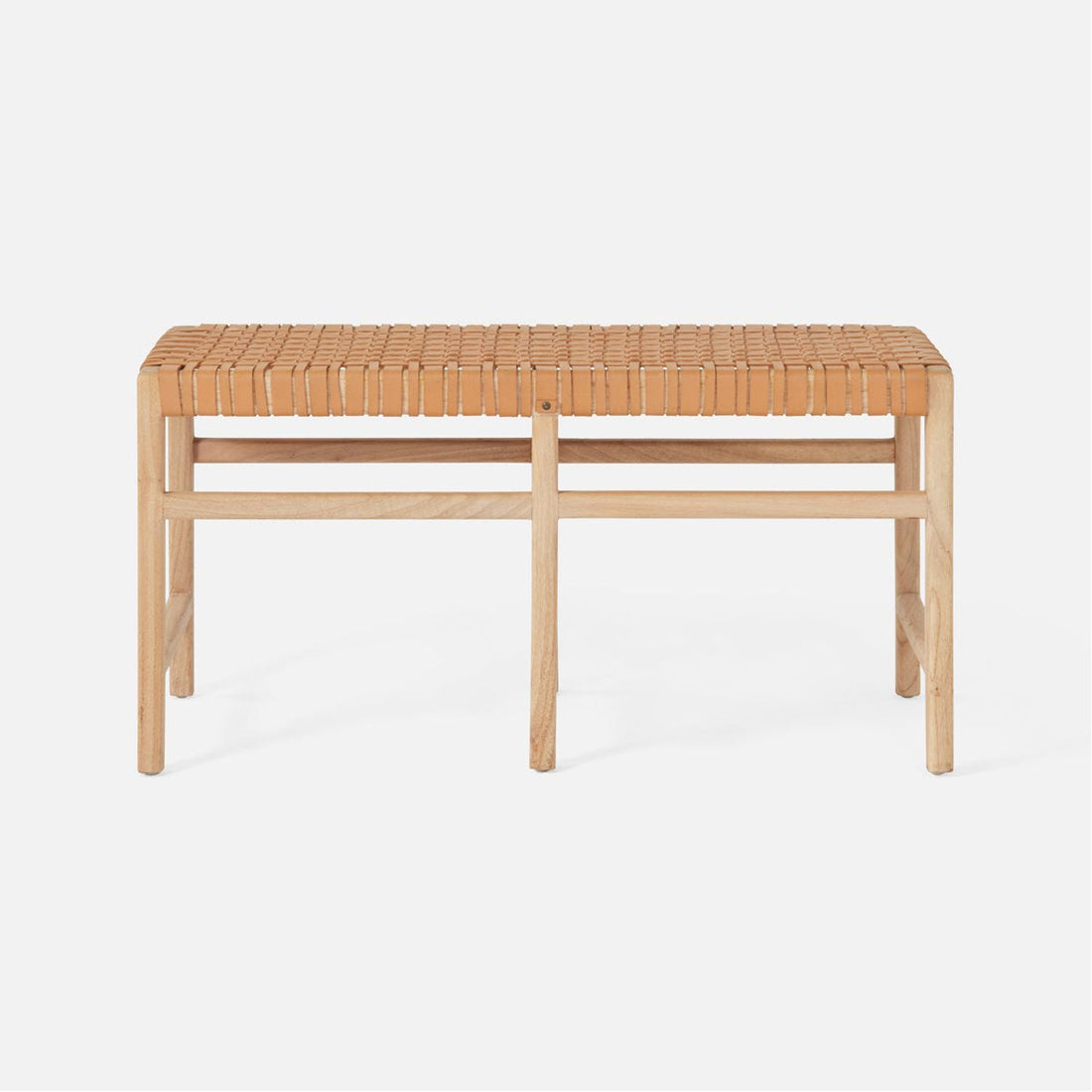 Made Goods Percy Full-Grain Leather Mid-Size Bench