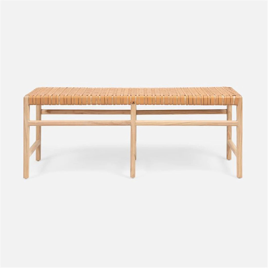 Made Goods Percy Full-Grain Leather Double Bench