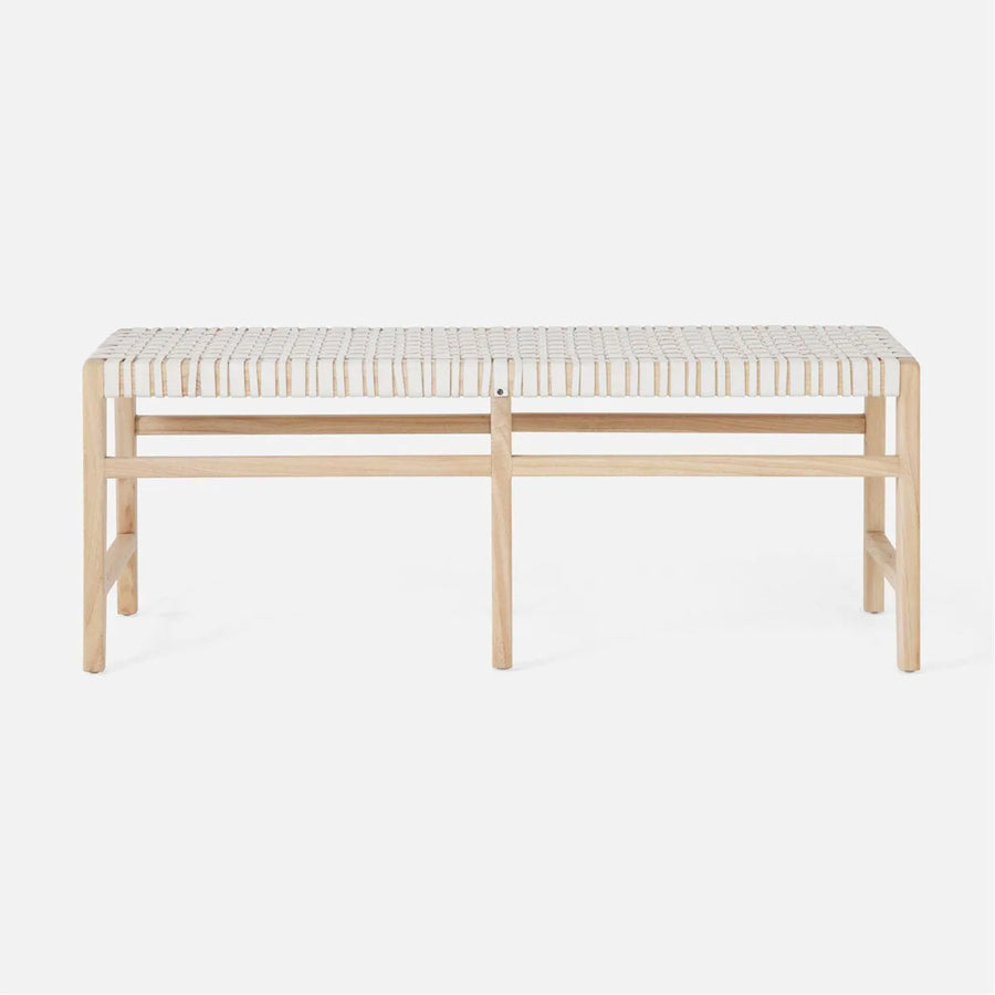 Made Goods Percy Full-Grain Leather Triple Bench