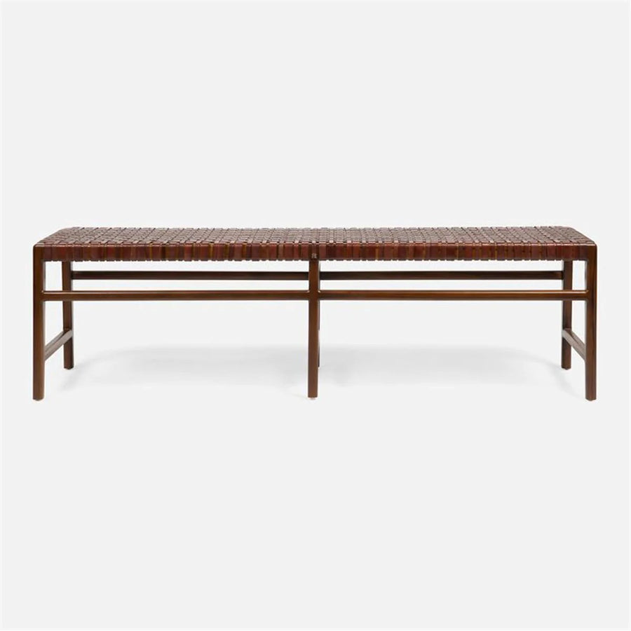 Made Goods Percy Full-Grain Leather Triple Bench