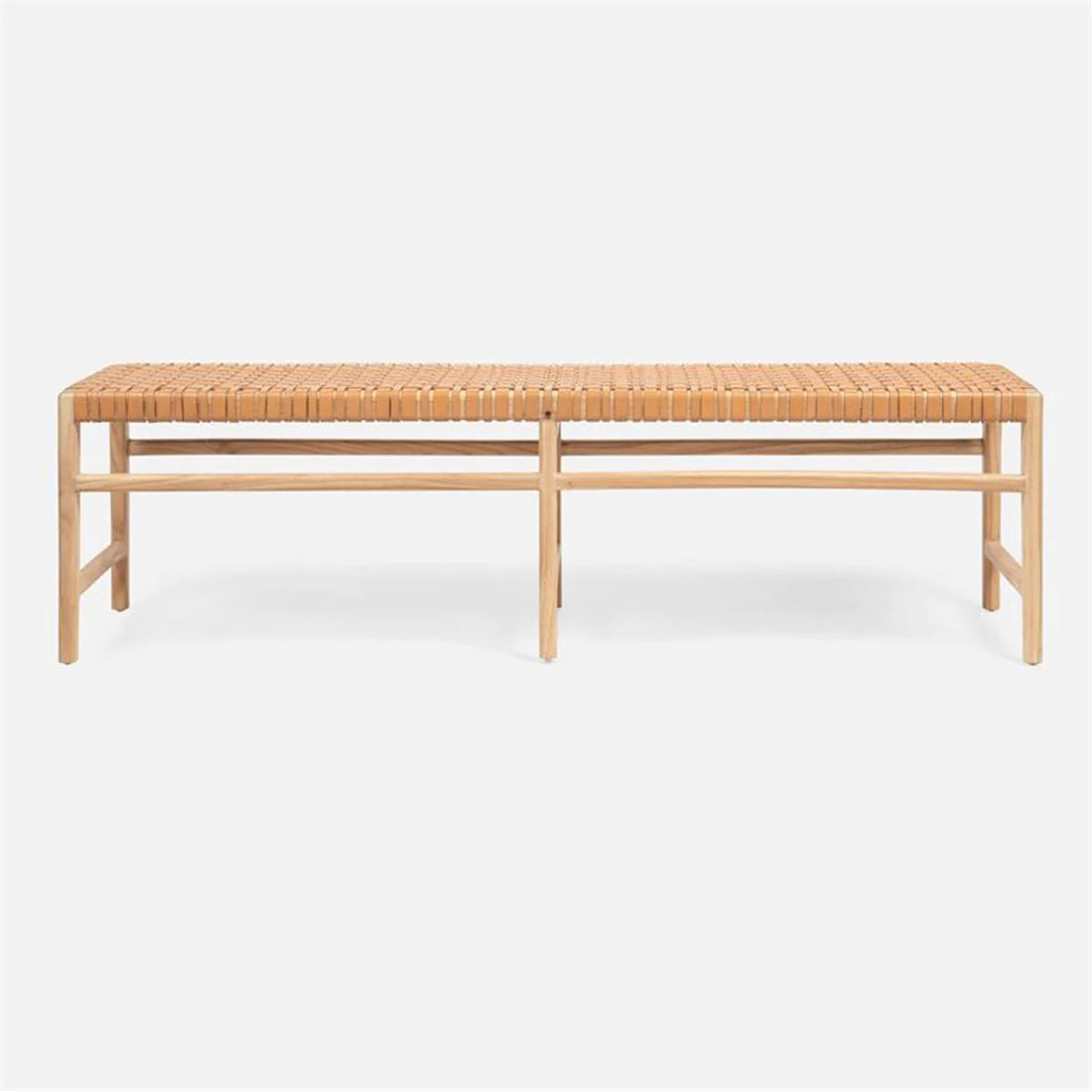 Made Goods Percy Full-Grain Leather Triple Bench