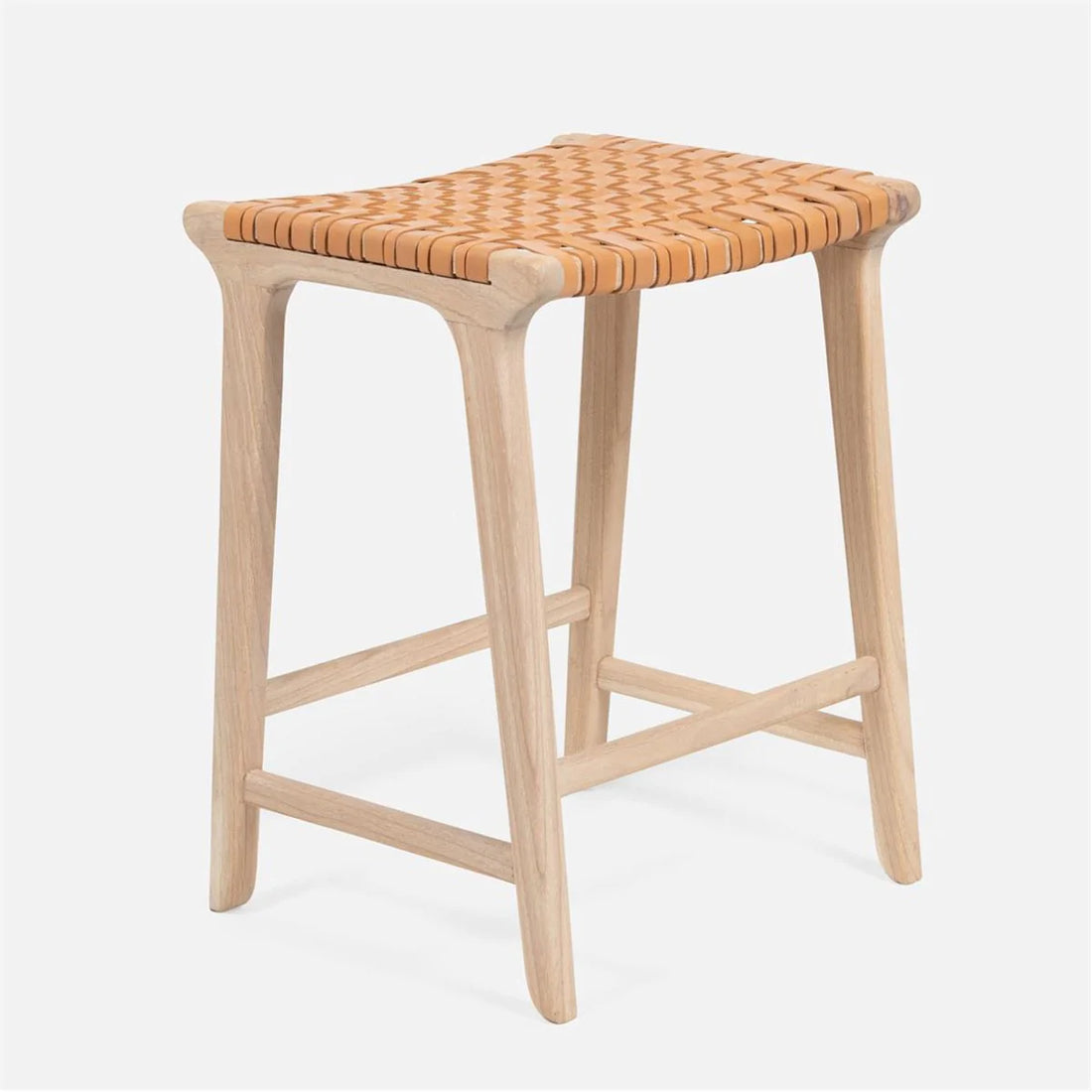 Made Goods Percy Full-Grain Leather Counter Stool