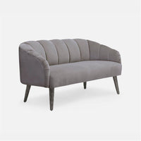 Made Goods Rooney Upholstered Shell 54-Inch Sofette in Aras Mohair