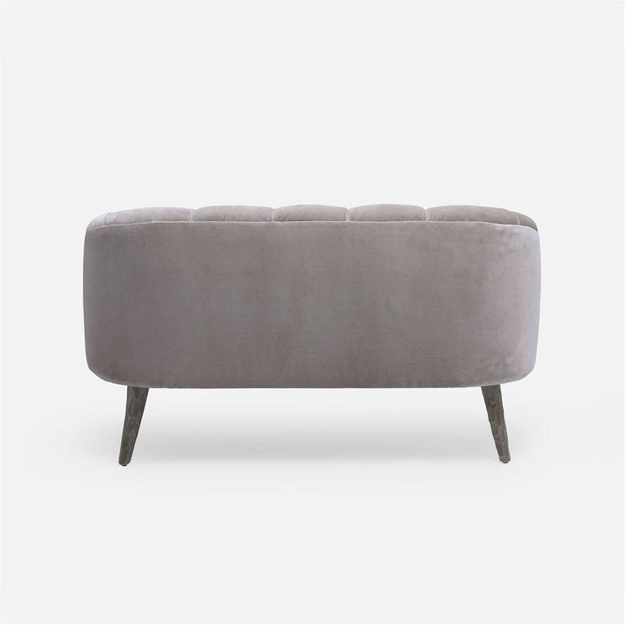 Made Goods Rooney Upholstered Shell 54-Inch Sofette in Aras Mohair