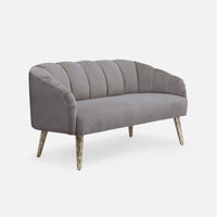 Made Goods Rooney Upholstered Shell 54-Inch Sofette in Aras Mohair