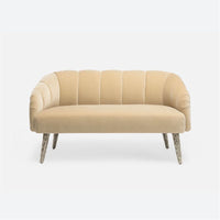 Made Goods Rooney Upholstered Shell 54-Inch Sofette in Aras Mohair