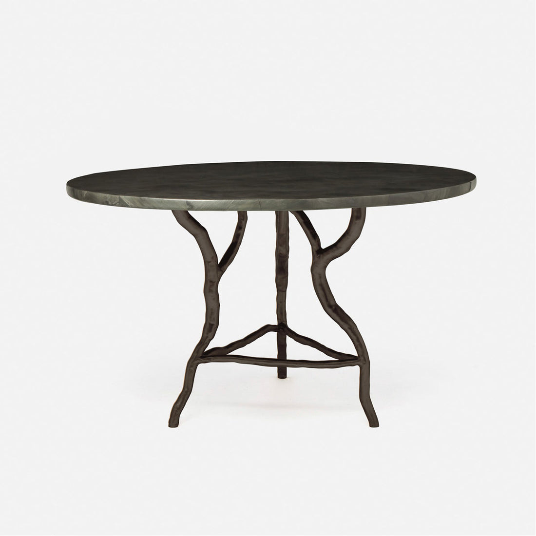 Made Goods Royce Round Dining Table in Faux Horn Top