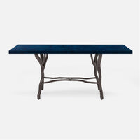 Made Goods Royce Rectangular Dining Table in Faux Horn Top