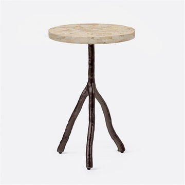 Made Goods Royce Abstract Branch 16-Inch Accent Table in Stone Top