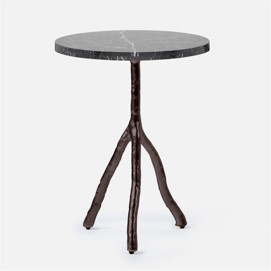 Made Goods Royce Abstract Branch 16-Inch Accent Table in Marble Top