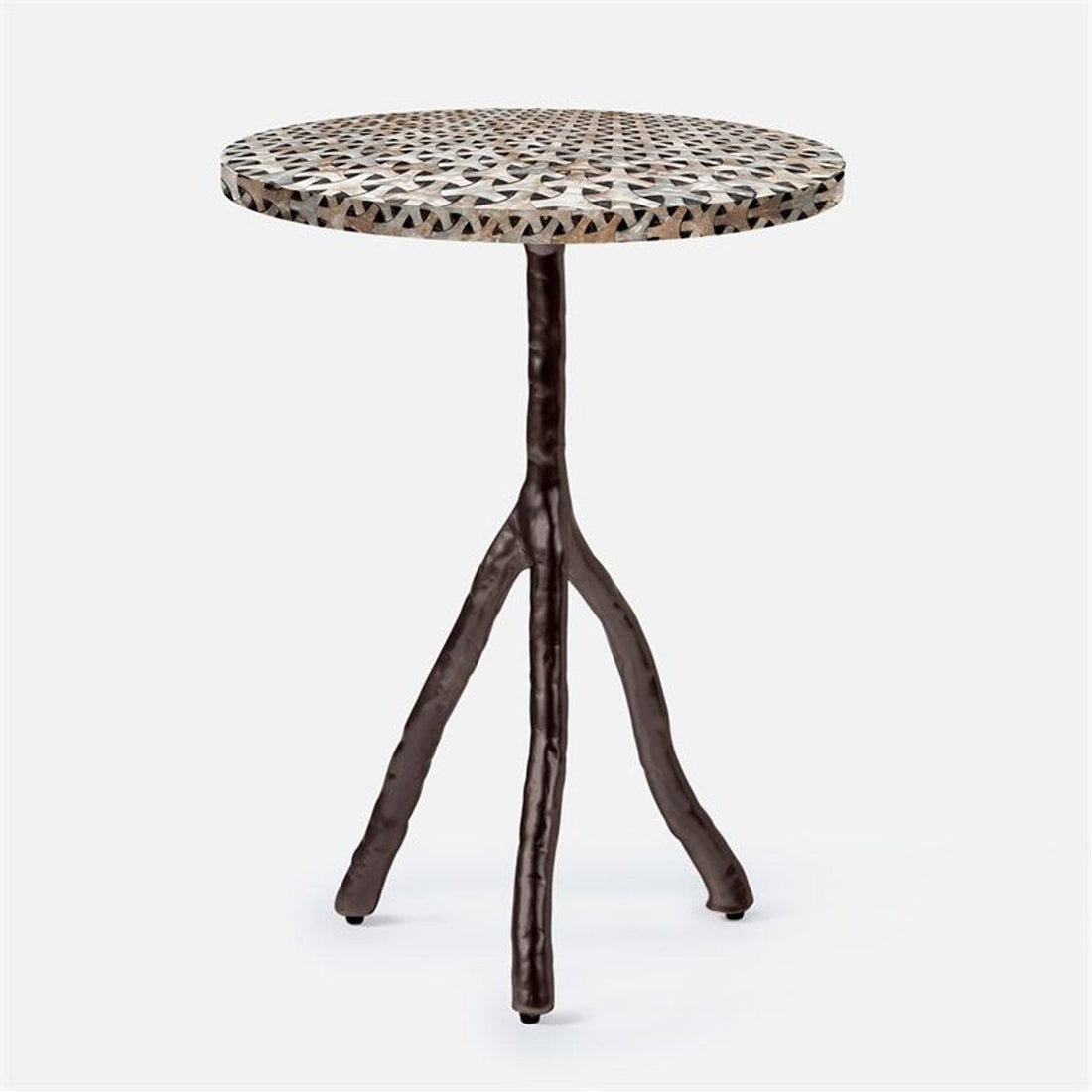 Made Goods Royce Abstract Branch 16-Inch Accent Table in Shell Top