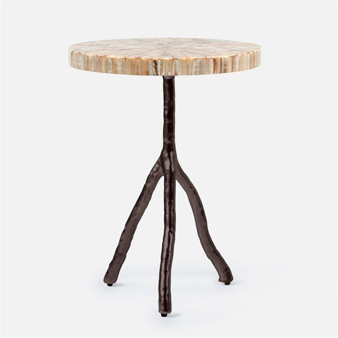 Made Goods Royce Abstract Branch 16-Inch Accent Table in Shell Top