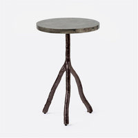 Made Goods Royce Abstract Branch 16-Inch Accent Table in Pyrite Top