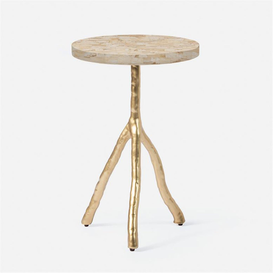 Made Goods Royce Abstract Branch 16-Inch Accent Table in Stone Top