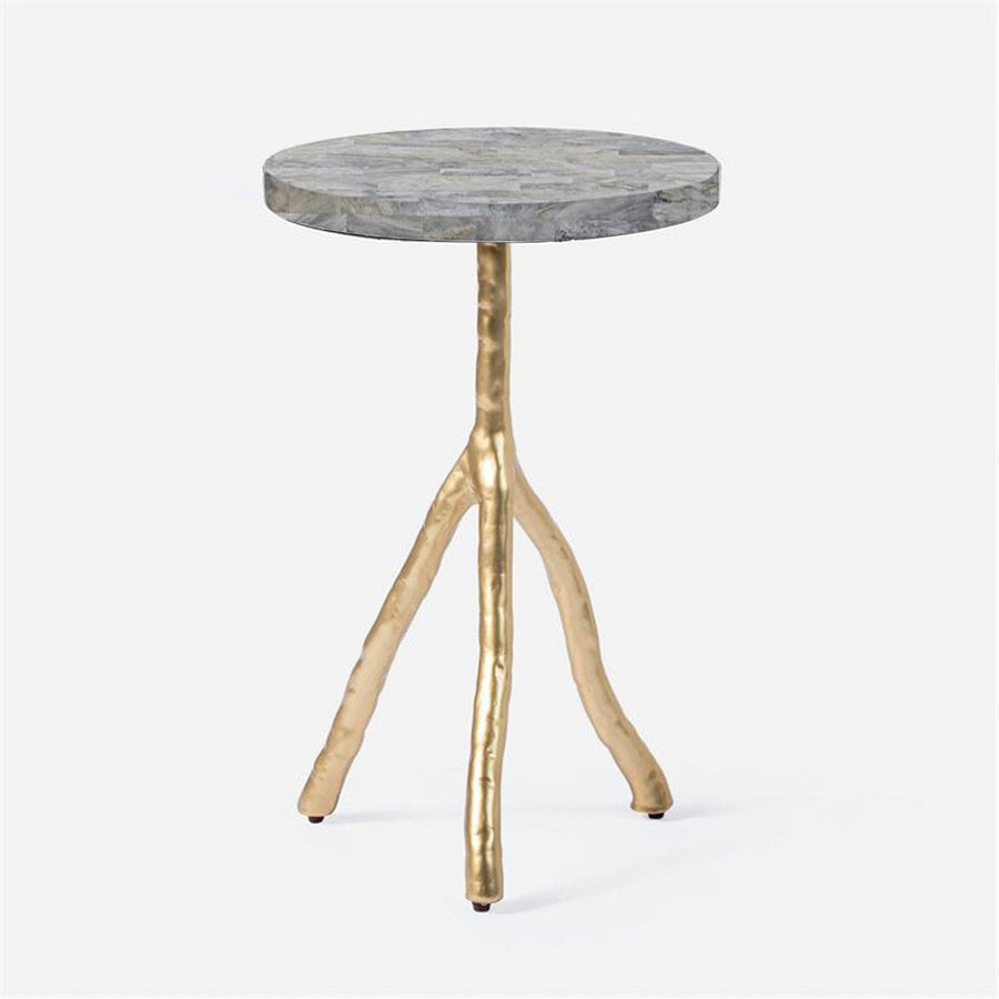 Made Goods Royce Abstract Branch 16-Inch Accent Table in Stone Top