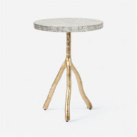 Made Goods Royce Abstract Branch 16-Inch Accent Table in Shell Top