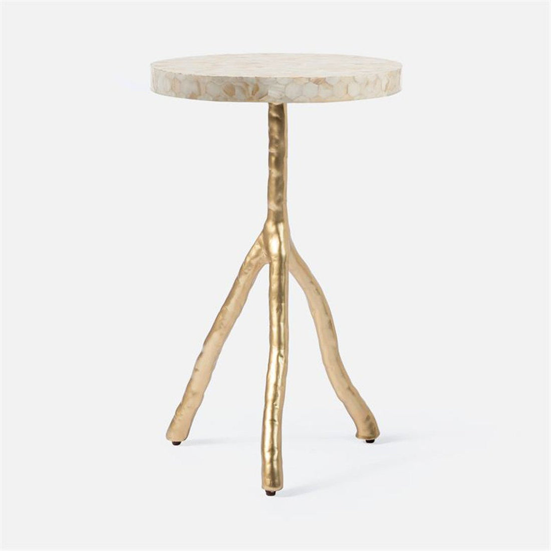 Made Goods Royce Abstract Branch 16-Inch Accent Table in Shell Top