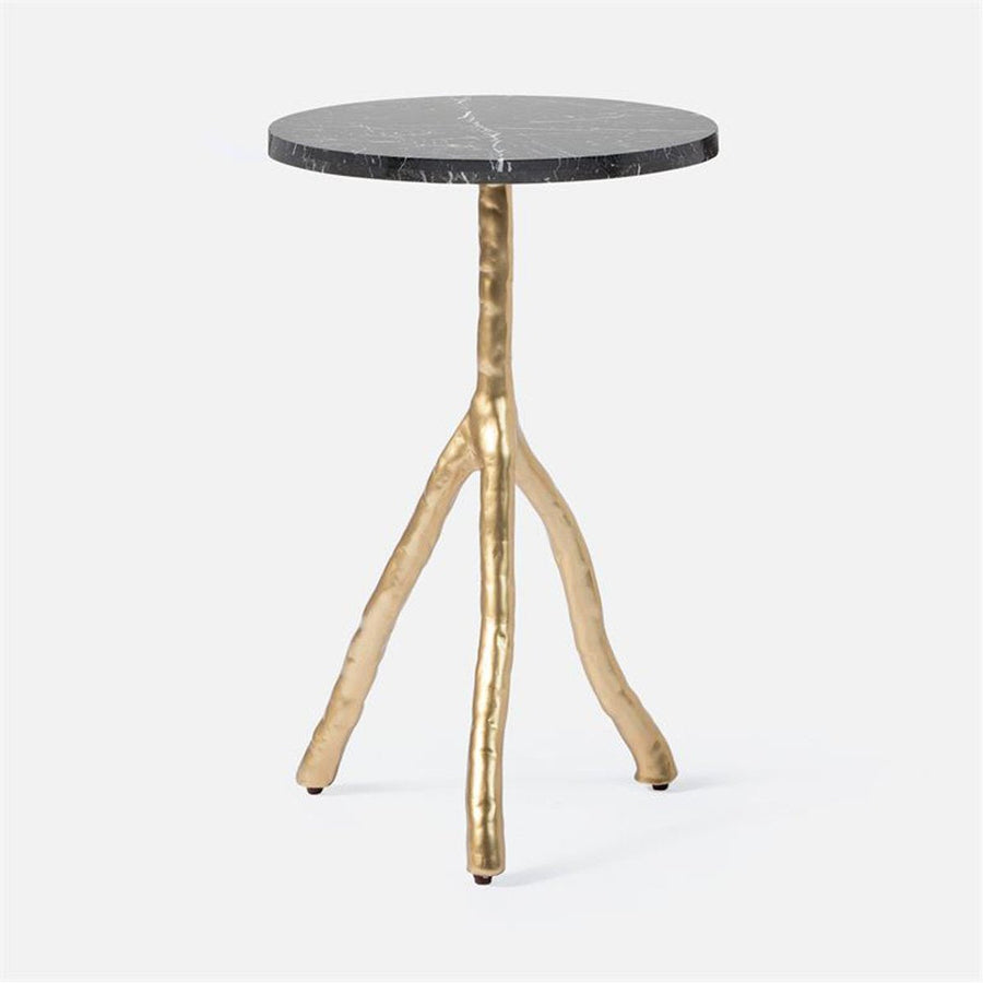 Made Goods Royce Abstract Branch 16-Inch Accent Table in Marble Top