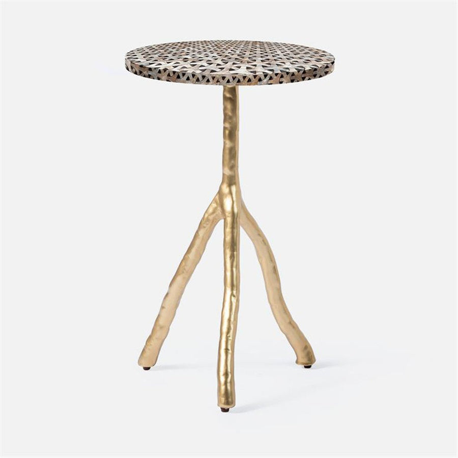 Made Goods Royce Abstract Branch 16-Inch Accent Table in Shell Top