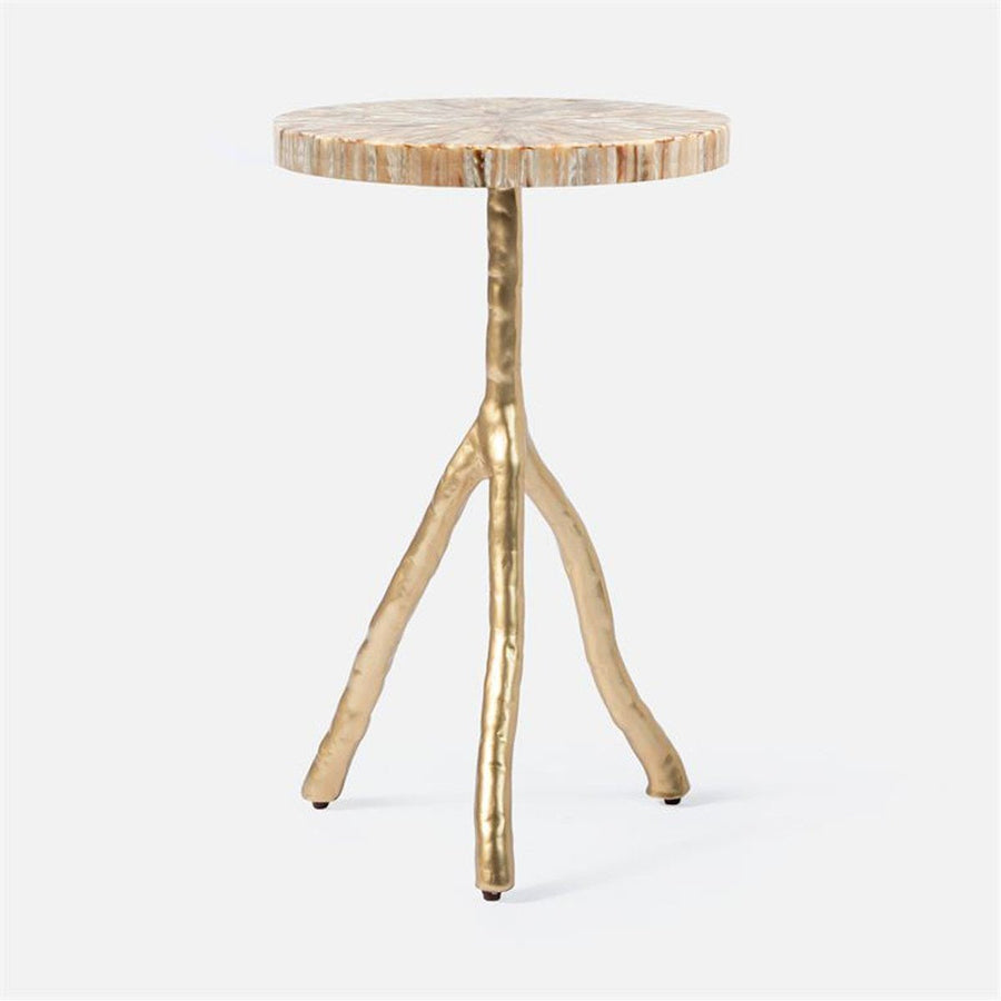 Made Goods Royce Abstract Branch 16-Inch Accent Table in Shell Top