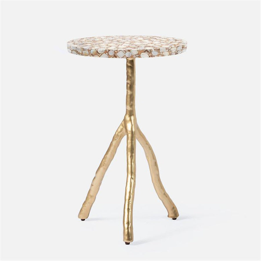 Made Goods Royce Abstract Branch 16-Inch Accent Table in Shell Top