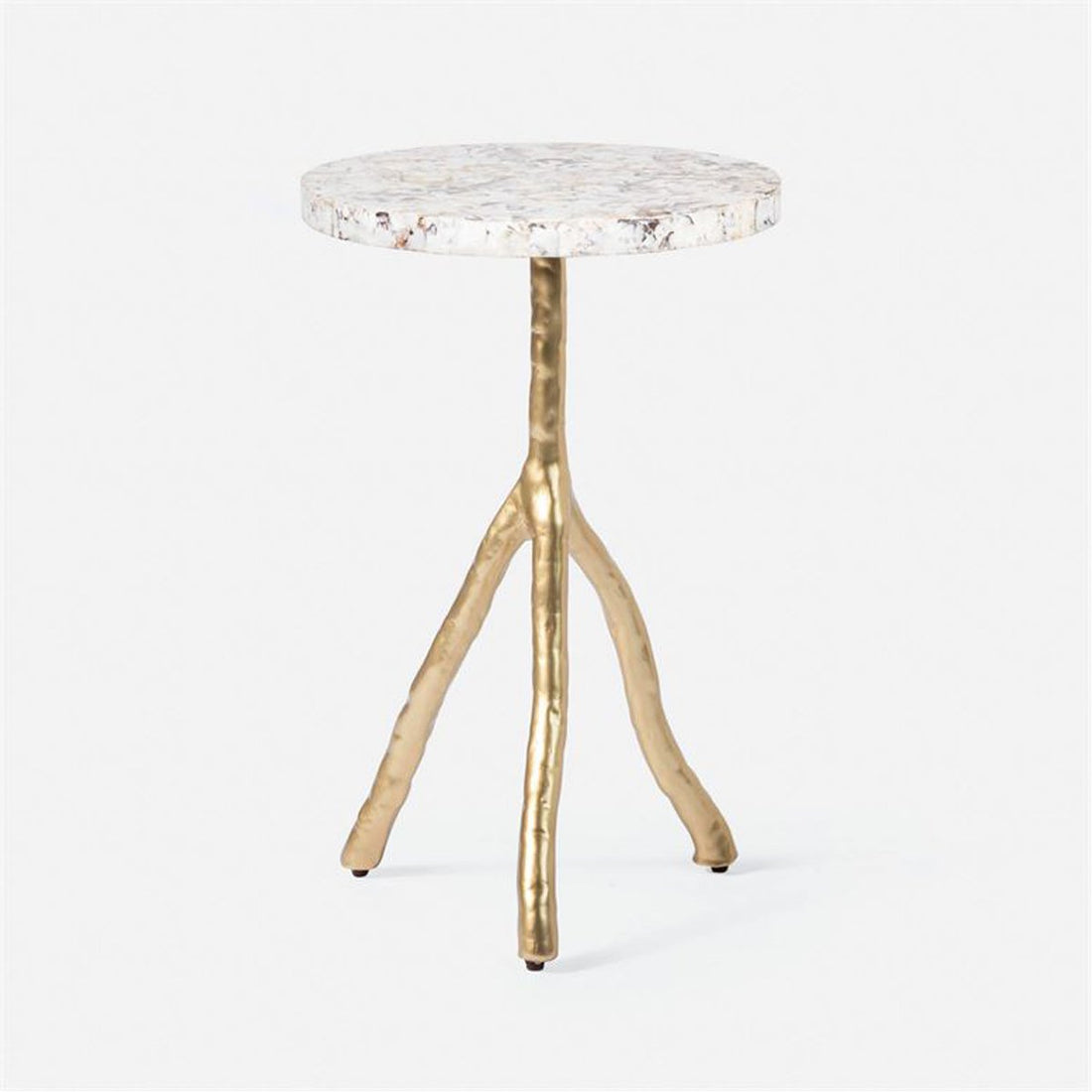 Made Goods Royce Abstract Branch 16-Inch Accent Table in Shell Top