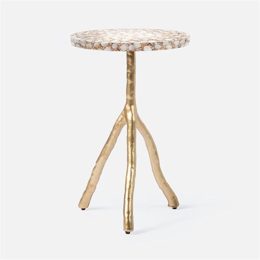 Made Goods Royce Abstract Branch 16-Inch Accent Table in Shell Top