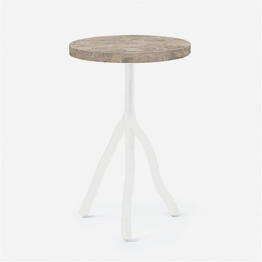 Made Goods Royce Abstract Branch 16-Inch Accent Table in Marble Top