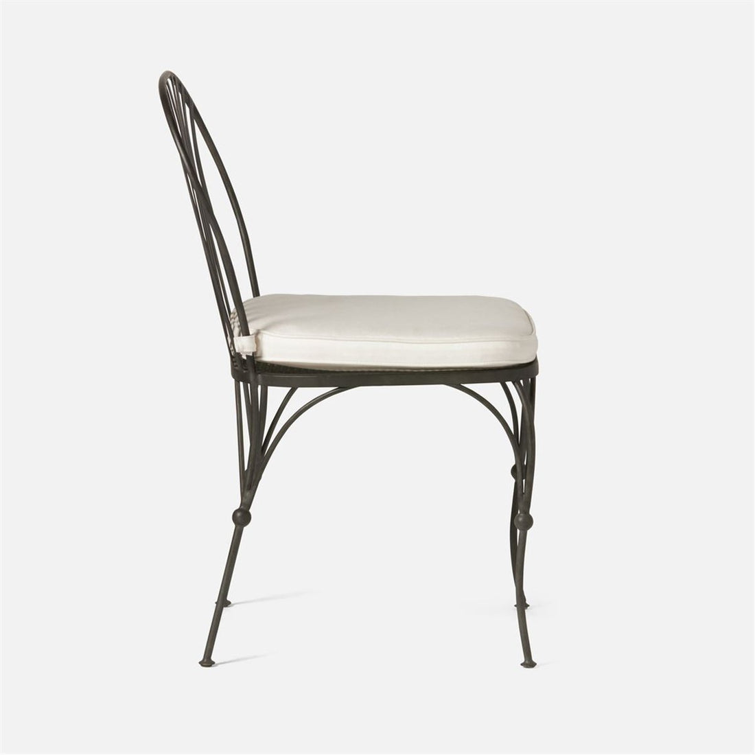 Made Goods Shayne Outdoor Dining Chair with Garonne Leather Cushion