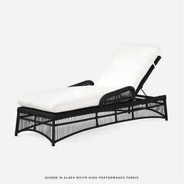 Made Goods Soma Outdoor Chaise Lounge in Garonne Leather